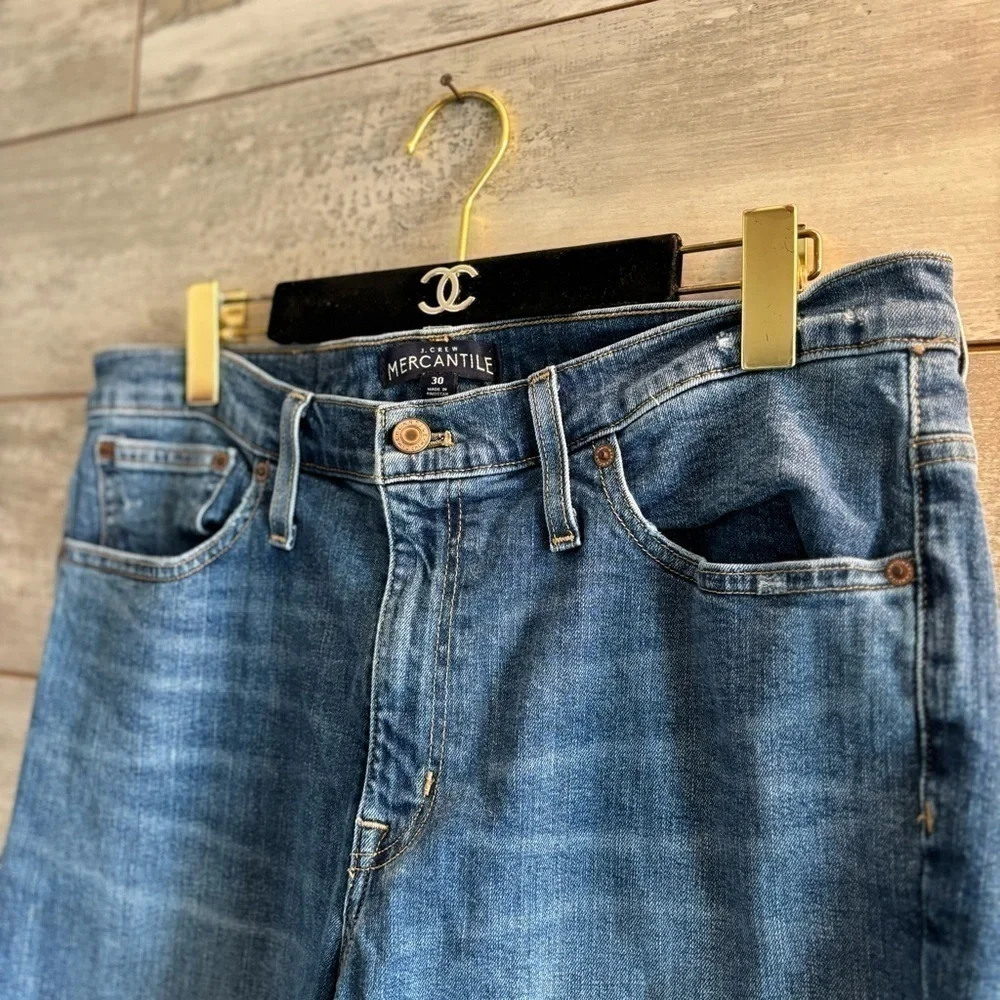 J.Crew Mercantile Slim boyfriend jean with distressed details